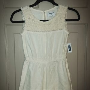 Old Navy Girls White Romper Size 8